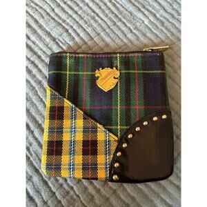Vintage MAC Y2K Flannel Patch-Work Zip Makeup Bag